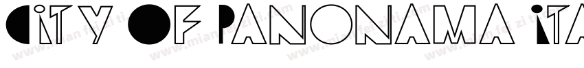 City Of Panonama Ita字体转换